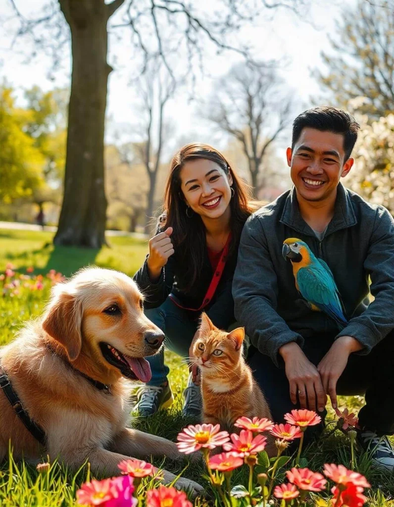 playing together, showcasing role reversal in pet care