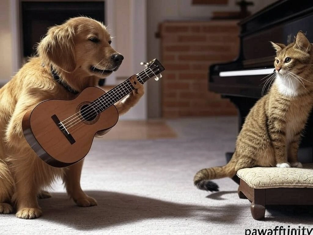 shown in this photo effects of music on pets 