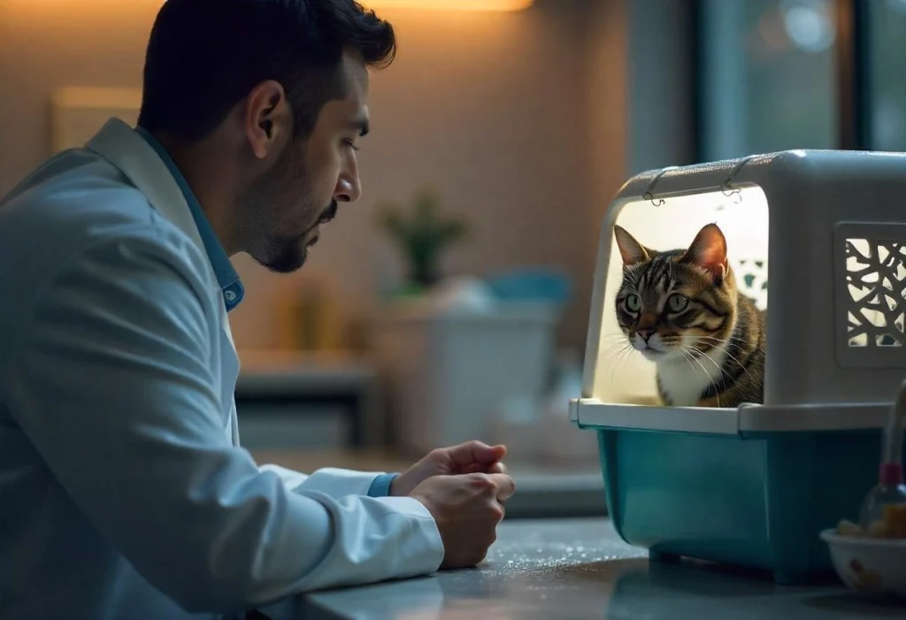Tips and products to reduce stress in pets during vet visits.
